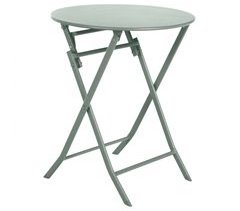Mesa redonda dobrável de aço para áreas externas para pátio e jardim