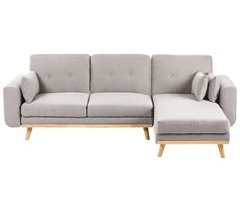 Beliani Sofá esquinero Poliéster KAARINA