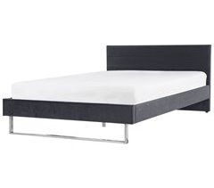 Beliani Cama com estrado Veludo BELLOU 214x185