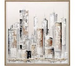 Pintura original com relevo CHICAGO 93cm marca MARCOMUEBLE 