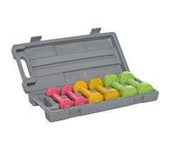 Conjunto de 6 Halteres Aço e PU HOMCOM