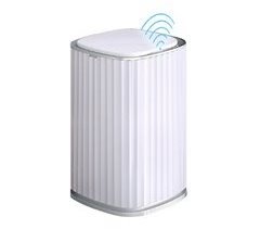 Papel quadrado de cubo de lixo com sensor inteligente