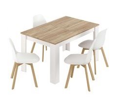 Mesa e 4 cadeiras estilo nórdico