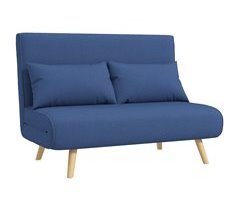 Sofá Cama Poliéster, Espuma e Metal HOMCOM, casa - sófas