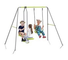 Baloiço para Crianças Metal e PE Outsunny