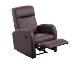 Home Cadeirão de relaxamento em couro sintético, duehome