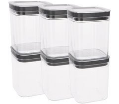 Curver Pack 6 frascos de plástico herméticos multiusos