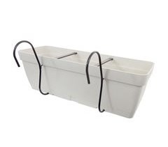 Jardineiro de 40 cm com suporte de fixação curva