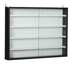 Vitrine de Parede Melamina de Madeira e Vidro HOMCOM 80