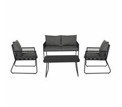 Conjunto de jardim KELLY cor cinza escuro