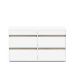 Cómoda simple CLYDE com gavetas branco