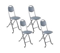 Pack 4 Bancos Dobráveis ​​com Encosto 7house