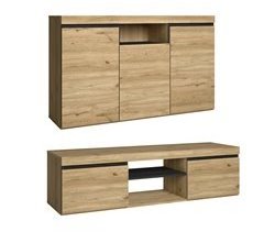  Conjunto de móveis para sala de estar - Aparador + suporte para TV - Estilo nórdico 140