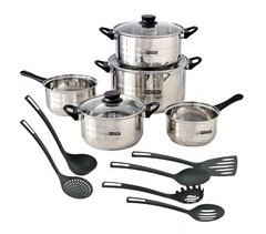 Conjunto de panelas Well Home de 8 peças + 6 utensílios de cozinha