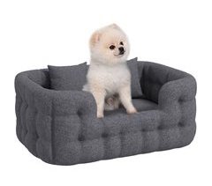 Cama para Cães Linho sintético, Algodão e tecido Oxford PawHut