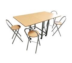 WELL HOME - Conjunto de mesa de  4 bancos