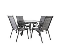  Conjunto de mesa + 4 cadeiras de exterior CDT-008