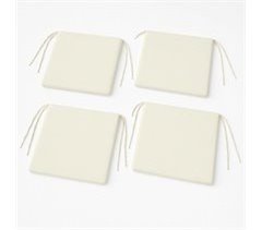 Well Home Conjunto de 4 almofadas para cadeiras com gravatas