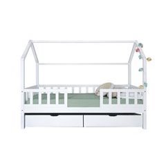 Cama casinha com grade + 2 gavetas