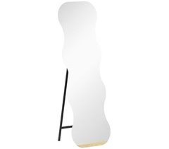 Espeñho de Pé Aço e Vidro Temperado HOMCOM, casa - decoração