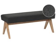 Beliani Banco de cama Bouclé TAMRE 118x46