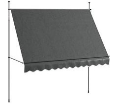 Toldo Manual Retrátil alumínio, metal, tecido de poliéster