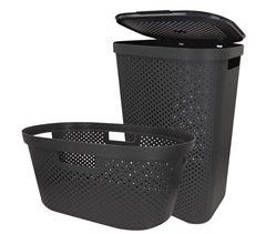 Curver Pack Cesto para roupa suja 40L + Cesto com tampa 60L