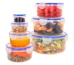 Max Home Pack 7 recipientes de plástico herméticos de 0,08 a 3,6L