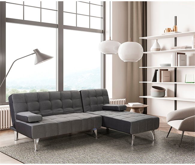 Sofá-cama Chaise Longue XS Preto