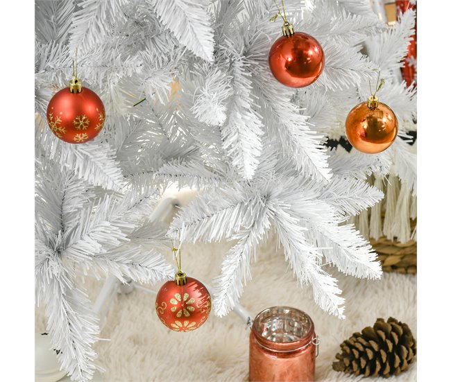Árvore de Natal Artificial HOMCOM 830-544V02WT Branco