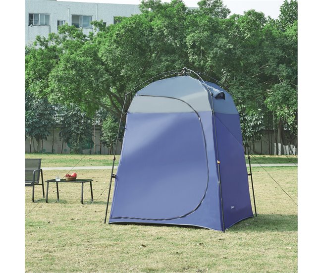 Tenda de duche Ayas tenda de campismo dobrável 150x150 Azul