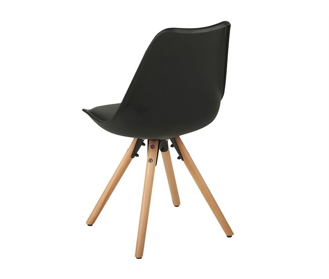Beliani Silla de comedor DAKOTA Preto