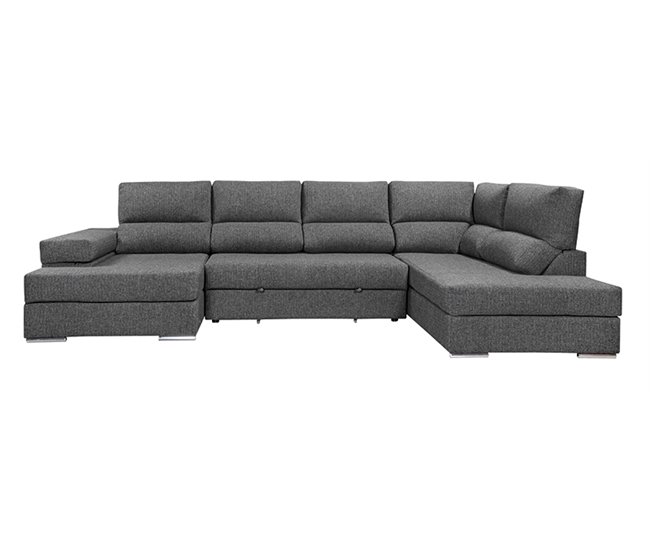 Sofá de canto com cama BARI Antracite