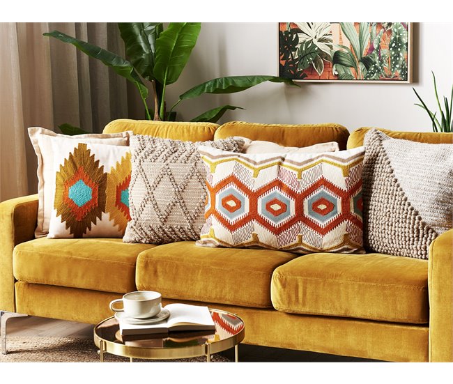 Beliani Cojín decorativo MAJRA Multicor