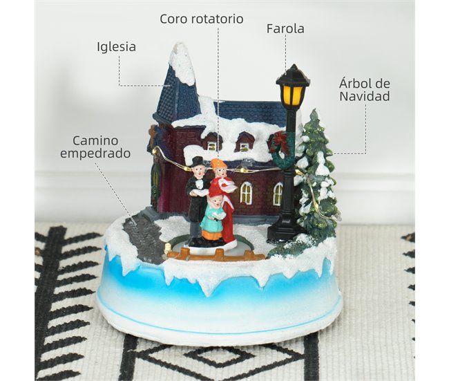 Aldeia de Natal Resina HOMCOM, casa - natal Multicor