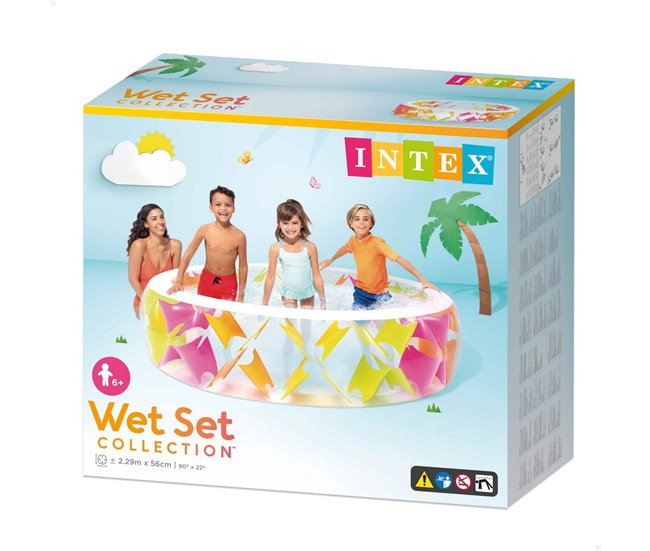 Piscina insuflável INTEX colorida 229x56 cm - 840 litros Multicor