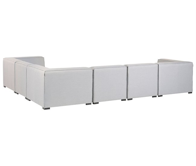 Beliani Conjunto lounge AREZZO Cinza Claro