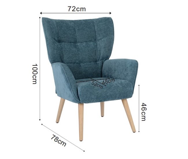 Cadeirão decorativo TYRA Azul