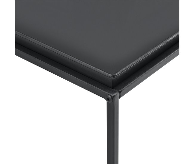 Mesa de centro de metal Nyker Preto