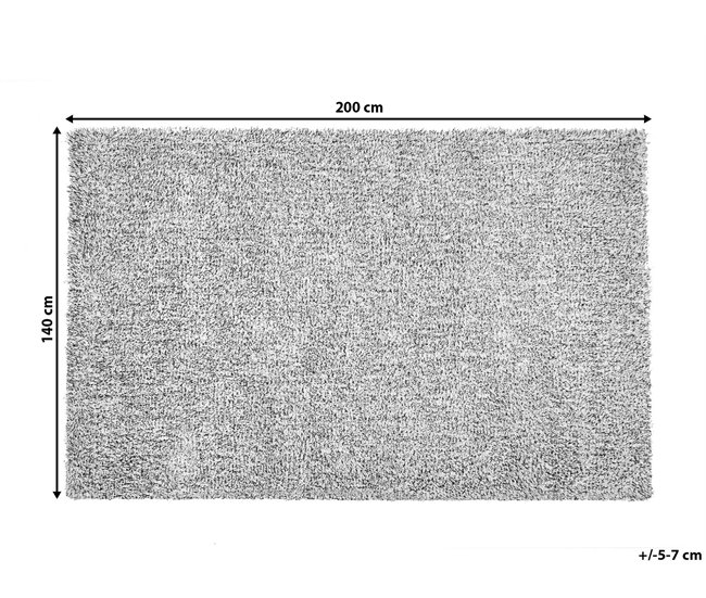 Beliani Shaggy (pelos longos) DEMRE 140x200 Azul Claro