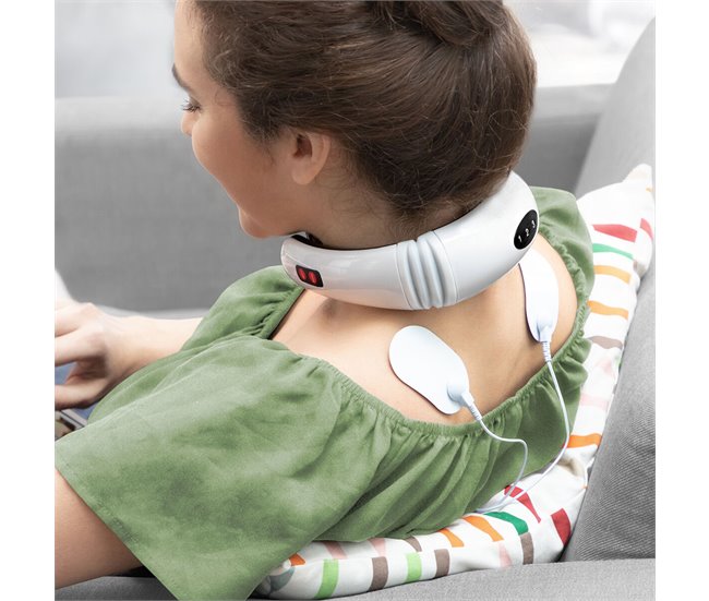 Aparelho de Massagem Eletromagnética para Pescoço e Costas Wellness Care Branco