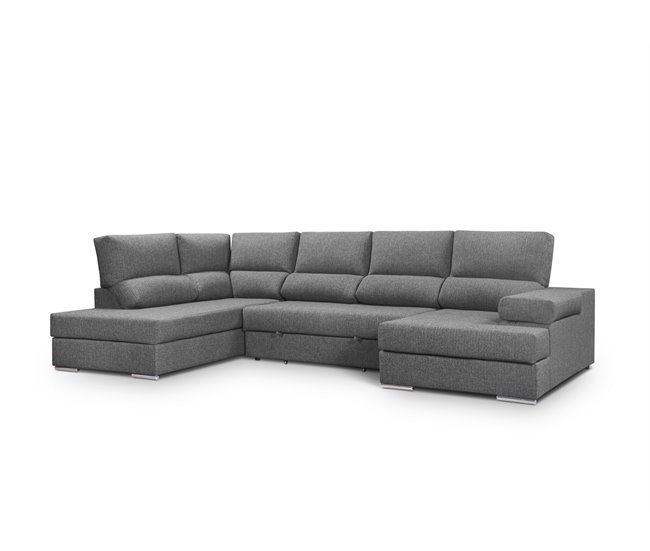 Sofá de canto com cama BARI Antracite