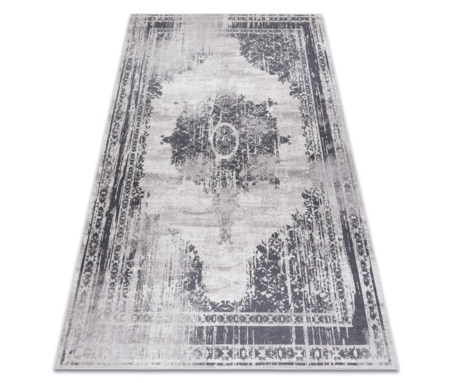 ANDRE 1187 Tapete Ornamento vintage antiderrapante 120x170 Cinza
