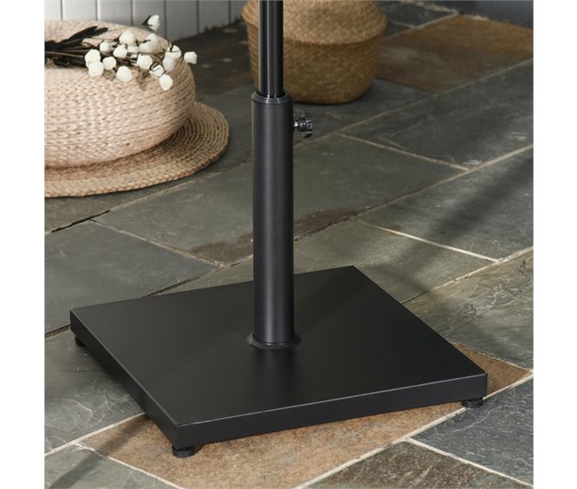 Base Chapéu de Sol com Roda Aço Outsunny 45x45 Preto