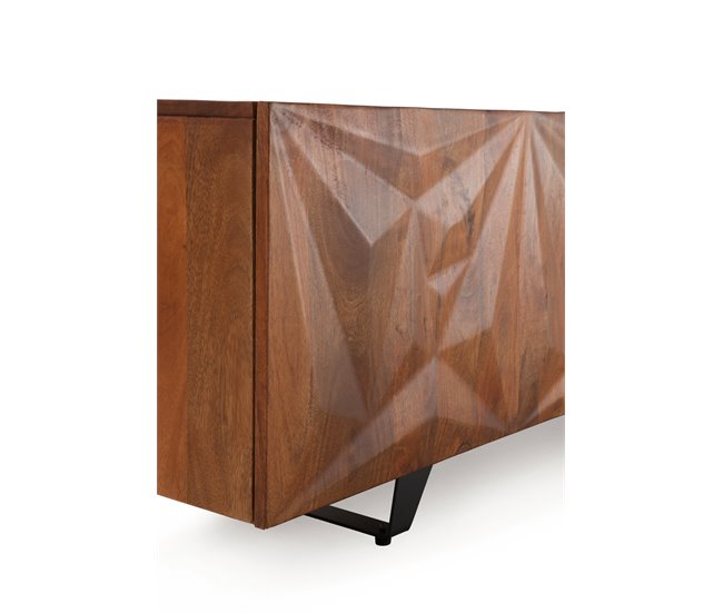 Aparador de 4 portas em madeira maciça de manga Madeira