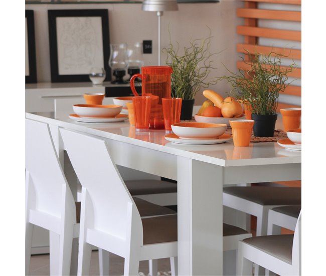 Mesa extensível Fani Branco Branco