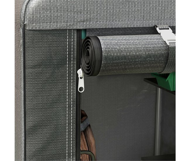 Abrigo para Ferramentas Aço Galvanizado, Tecido PE Outsunny Cinza