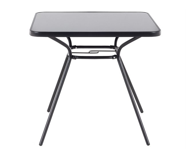 Beliani Mesa de jardim LIVO 80x80 Preto