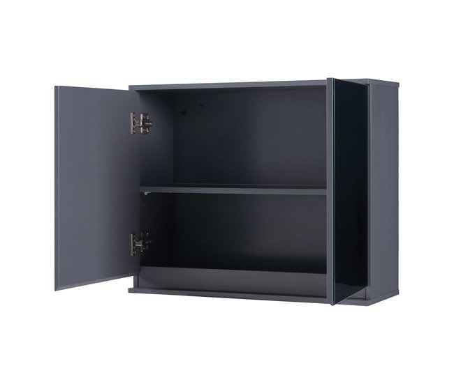 Armário espelho de sobrepor Overath 2 portas [en.casa] Cinza