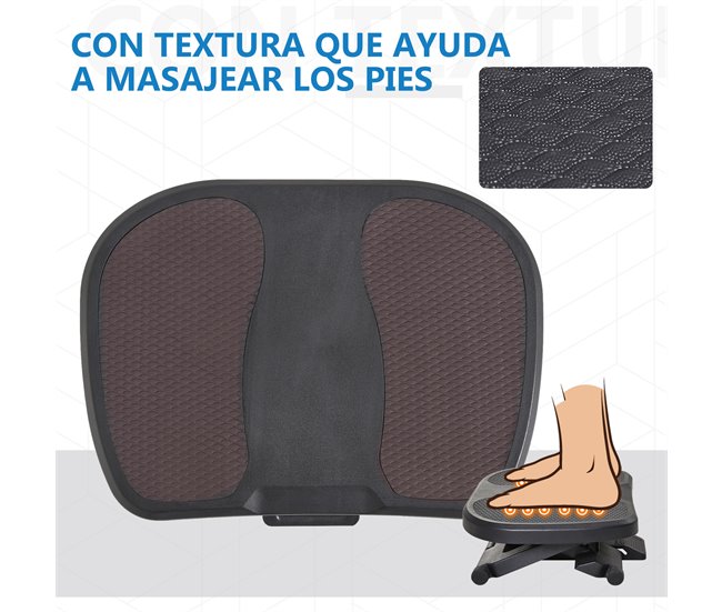 Apoio para Pés HIPS HOMCOM Preto